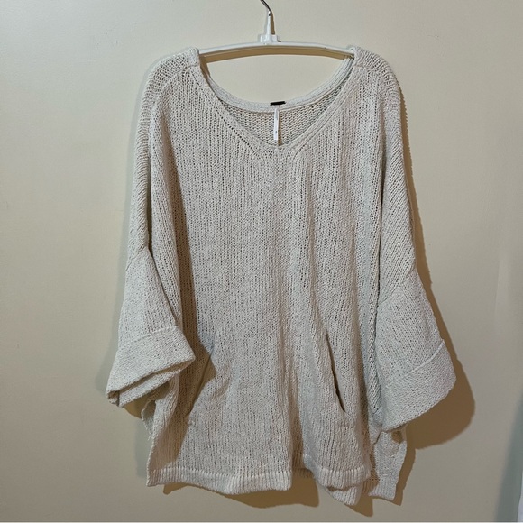 Free People | You Found Me knit tunic sweater, Ivory Cream - Picture 7 of 12